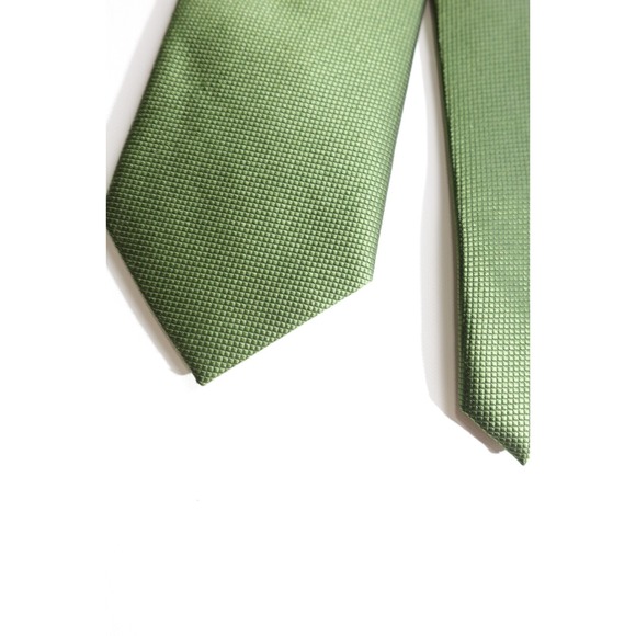 Trevisan Venezia Tie Men's 100% Silk Green Geometric Made in Italy - Picture 5 of 9